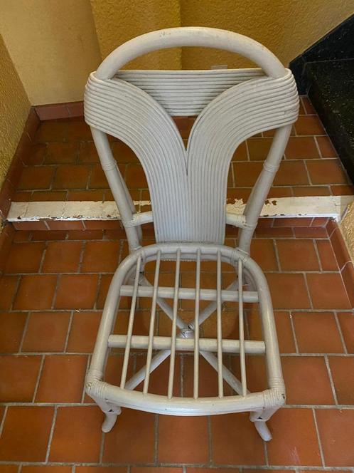Eetkamerstoelen in rotan, Tuin en Terras, Tuinstoelen, Gebruikt, Rotan, Stapelbaar, Ophalen
