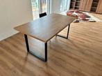 Eetkamertafel hout met metalen poten. 160x90 (l x b), Ophalen, Zo goed als nieuw