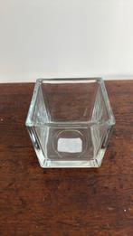 Vierkante theelichthouder in glas, Ophalen, Zo goed als nieuw, Overige materialen