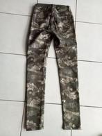 Kaki groene/goud kleurige skinny - maat XS, Vert, Taille 34 (XS) ou plus petite, Enlèvement, Neuf