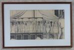 PAUL DELVAUX / TYPISCHE FIGURATIE / KLEURLITHO / 50x77cm KAD, Antiek en Kunst, Kunst | Litho's en Zeefdrukken, Ophalen