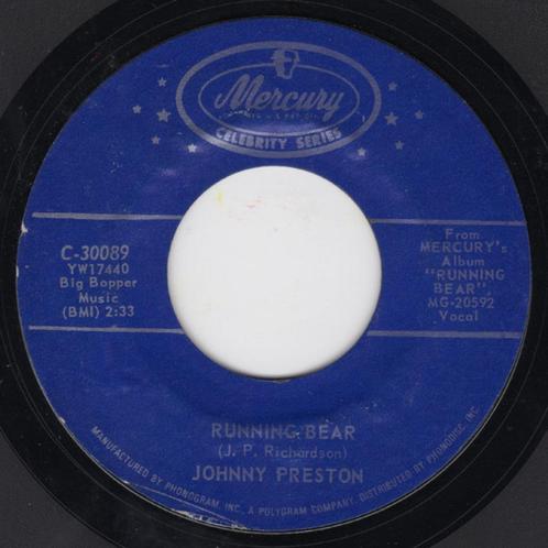 Johnny Preston – Running Bear / Cradle Of Love ''oldies'', Cd's en Dvd's, Vinyl | Rock, Zo goed als nieuw, Rock-'n-Roll, Overige formaten