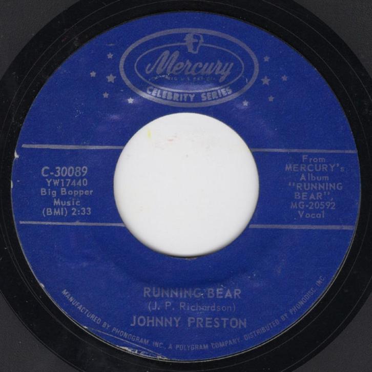 Johnny Preston – Running Bear / Cradle Of Love ''oldies'', Cd's en Dvd's, Vinyl | Rock, Zo goed als nieuw, Rock-'n-Roll, Overige formaten