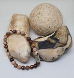 Handgemaakte armband met natuurstenen,nieuw, Ophalen of Verzenden, Nieuw, Bruin, Elastiek