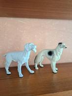 2 porseleinen honden, een Borzoi en een jachthond, Ophalen of Verzenden, Zo goed als nieuw, Dier