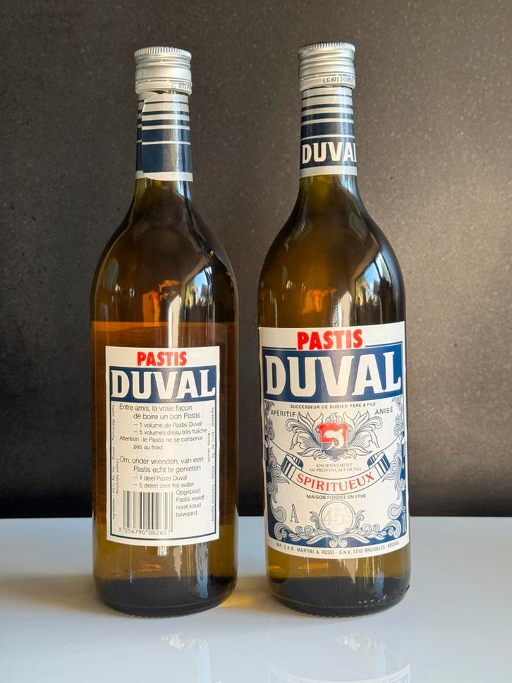 2 ongeopende flessen Pastis Duval, Verzamelen, Wijnen, Zo goed als nieuw, Ophalen