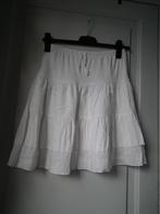 Witte rok van 100% katoen. Voor meisjes (H&M Young) T elasti, Knielengte, Wit, Zo goed als nieuw, Maat 36 (S)