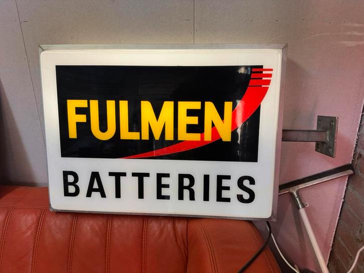 Ancienne boîte à lumière publicitaire FULMEN, Collections, Marques & Objets publicitaires, Utilisé, Table lumineuse ou lampe (néon)