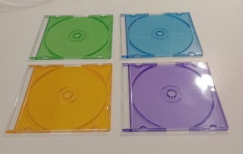 Gekleurde CD doosjes / slim jewel case + 1 dubbel • 10 stuks, Diversen, Overige Diversen, Zo goed als nieuw, Ophalen of Verzenden