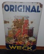 Plaque émaillée  weck  rare, Collections, Enlèvement ou Envoi, Utilisé, Panneau publicitaire