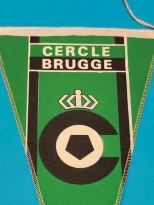 Cercle Brugge 1990s prachtige zelfzame vintage voetbal vlag, Verzamelen, Sportartikelen en Voetbal, Zo goed als nieuw, Vaantje of Sjaal