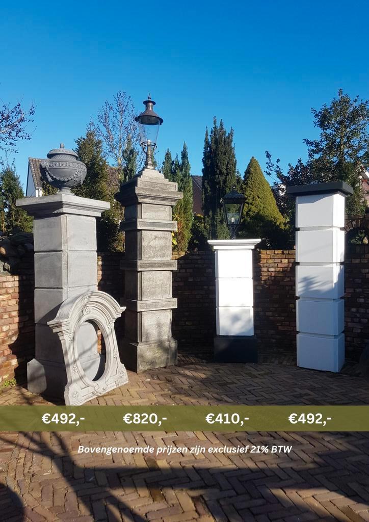 Gemetselde zuilen voor poort of hekwerk, Bricolage & Construction, Briques, Béton, Enlèvement