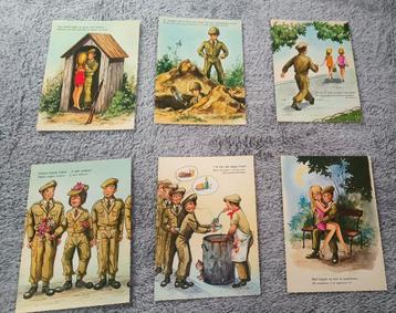Leger retro vintage postkaarten beschikbaar voor biedingen