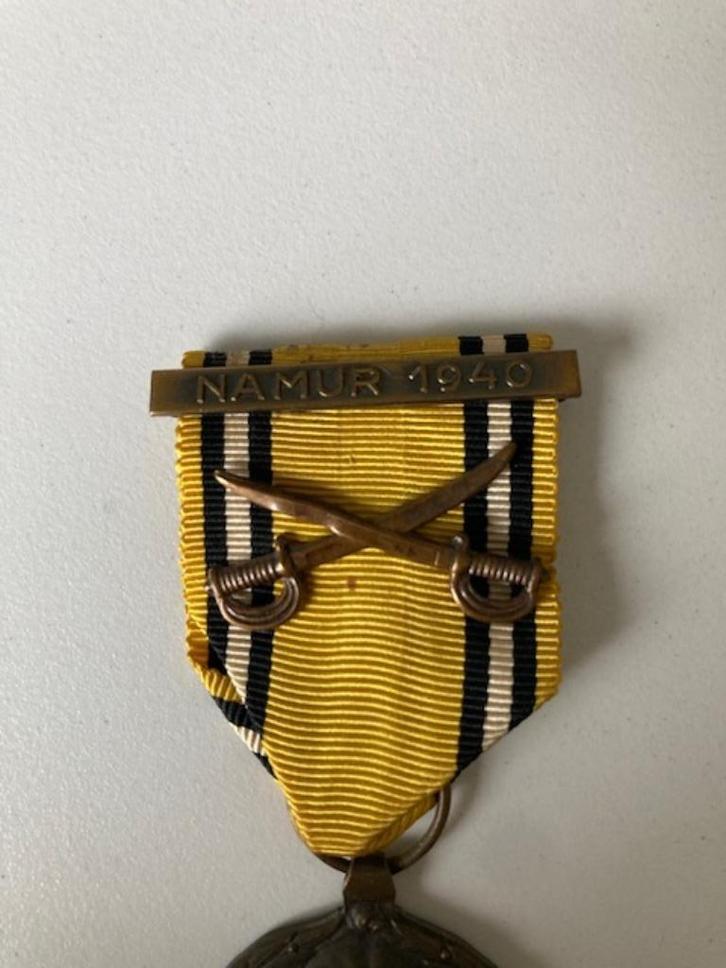 Herinneringsmedaille 1940 met staafje "Namur 1940", Verzamelen, Militaria | Tweede Wereldoorlog, Landmacht, Lintje, Medaille of Wings