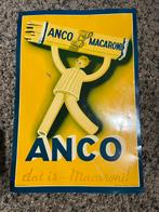 Panneau publicitaire Anco Macaroni 1951, Enlèvement ou Envoi, Comme neuf, Panneau publicitaire