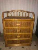 Rotan ladekast, Huis en Inrichting, Ophalen, Gebruikt, 50 tot 100 cm, 3 of 4 laden