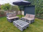 Palet loungeset met kussens, Tuin en Terras, Tuinsets en Loungesets, Ophalen, Gebruikt, Loungeset