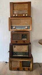 5 antieke vintage houten oude radio’s, Ophalen