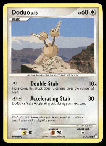 Doduo 80/123 - Mysterious Treasures (NM) beschikbaar voor biedingen