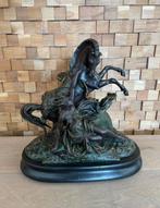 Antiek bronzen/zamak beeld steigerend paard, Ophalen, Zo goed als nieuw, Dier