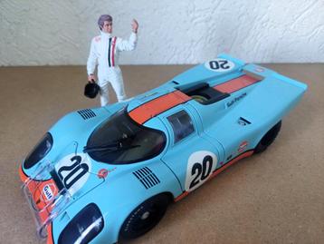 1:18 AUTOart Porsche 917K Steve McQueen Le Mans +figuur+DVD beschikbaar voor biedingen