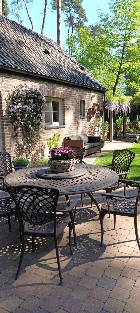 Vosco gietijzeren aluminium tuinset, Tuin en Terras, Tuintafels, Zo goed als nieuw, Overige materialen, Ophalen