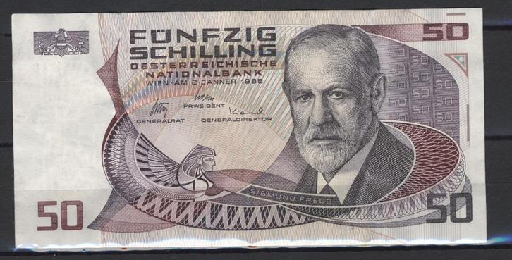 Oostenrijk nationale bank 1 banknote 50 shilling, Postzegels en Munten, Munten | Europa | Niet-Euromunten, Oostenrijk, Verzenden