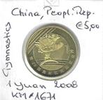 China, Peopl. Republ., 1 Yuan 2008, Gymnastics., Ophalen of Verzenden, Oost-Azië, Losse munt