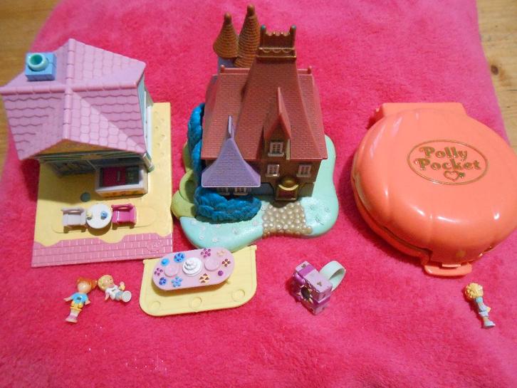 Lot 3 Polly Poket vintage Bluebird, 1 bague 3 poupées, Verzamelen, Poppetjes en Figuurtjes, Gebruikt, Ophalen