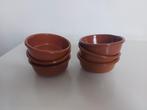 6 terracotta ramekins (tapas, crèmes, desserts,...), Huis en Inrichting, Keuken | Servies, Ophalen, Zo goed als nieuw, Kom(men)