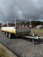 Aluminium dubbelas plateau aanhangwagen 310x160, 750kg, Auto diversen, Aanhangers en Bagagewagens, Ophalen, Gebruikt