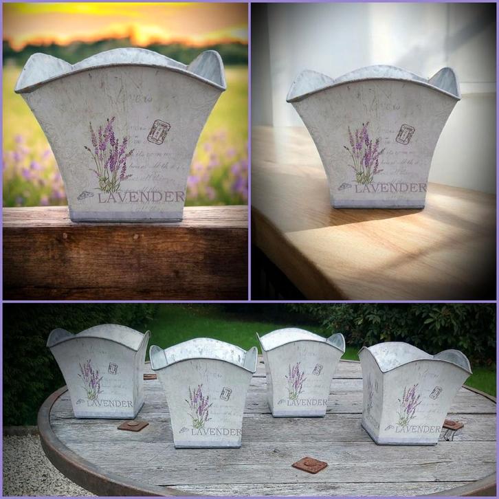 Lot de 4 jardinières en zinc, Tickets en Kaartjes, Musea