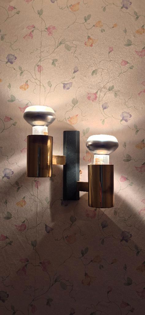 Paire d'appliques vintage style sciolari, Antiek en Kunst, Antiek | Verlichting, Ophalen