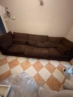Canapé 3–4 places en tissu brun – confortable – bon état, Enlèvement, Utilisé, Tissus