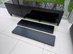 tv meubel hoogglans zwart en 2 wandplanken, Ophalen, Zo goed als nieuw