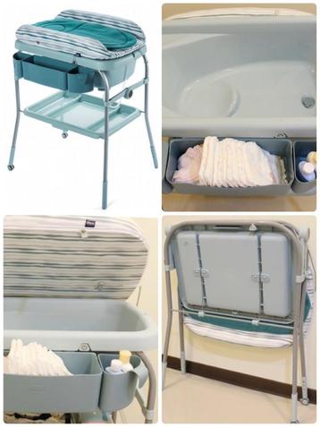 Chicco luiertafel en badkuip Blauw & Non-slip bath mat beschikbaar voor biedingen
