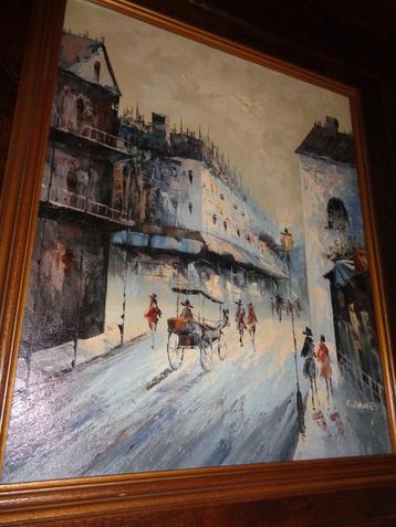 *Prachtige gesigneerde antieke schilderij met mooie kader beschikbaar voor biedingen