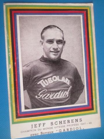 wielerkaart 1948 wk jeff scherens, Envoi, Utilisé