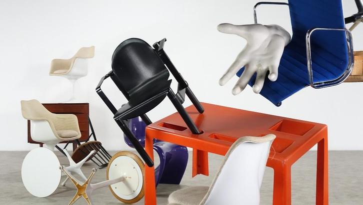 Aankoop - antiek vintage designmeubilair, Huis en Inrichting, Stoelen, Eén, Hout, Kunststof, Leer, Metaal, Riet of Rotan, Stof