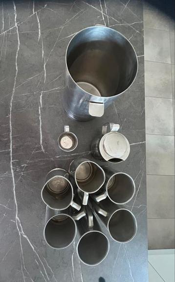 Gobelets en métal argenté Holland en étain véritable, Enlèvement, Argent