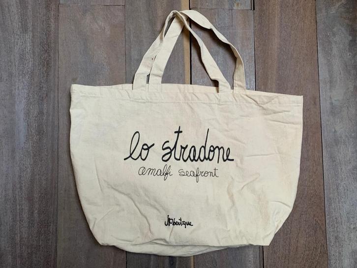 Sac en toile crème neuf ! Lo Stradone Amalfi Seafront 53 x35, Bijoux, Sacs & Beauté, Sacs | Sacs Femme, Comme neuf, Shopper, Beige