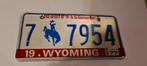 nummerplaat  wyoming  amerika, Verzamelen, Ophalen of Verzenden