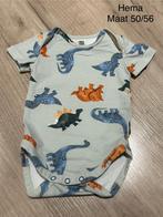 Romper met dino's (Hema, maat 50/56), Kinderen en Baby's, Babykleding | Maat 50, Ophalen of Verzenden, Zo goed als nieuw
