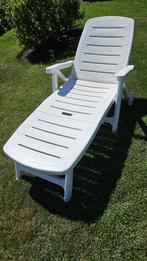 Ligbed plastic, Jardin & Terrasse, Chaises longues, Enlèvement, Utilisé, Plastique, Réglable