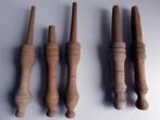 Vintage Naturel Houten Spindels of Sierknoppen., Ophalen, Nieuw, Knutselwerk
