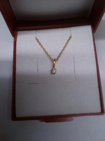 hanger met briljant 18kt geelgoud beschikbaar voor biedingen