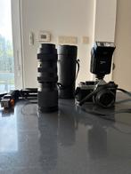 Fototoestel Chinon CM3 met flits en lens, Ophalen, Gebruikt