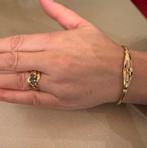 Armband met 18k gouden ring, Handtassen en Accessoires, Armbanden, Ophalen, Zo goed als nieuw, Goud, Goud