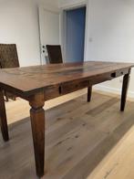eiken tafel en 6 stoelen, Huis en Inrichting, Tafels | Eettafels, Ophalen, Eikenhout, 200 cm of meer, 50 tot 100 cm