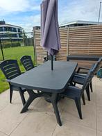 Tuinset met 5 stoelen en parasol, Ophalen, Zo goed als nieuw, Stoel, Tuinset